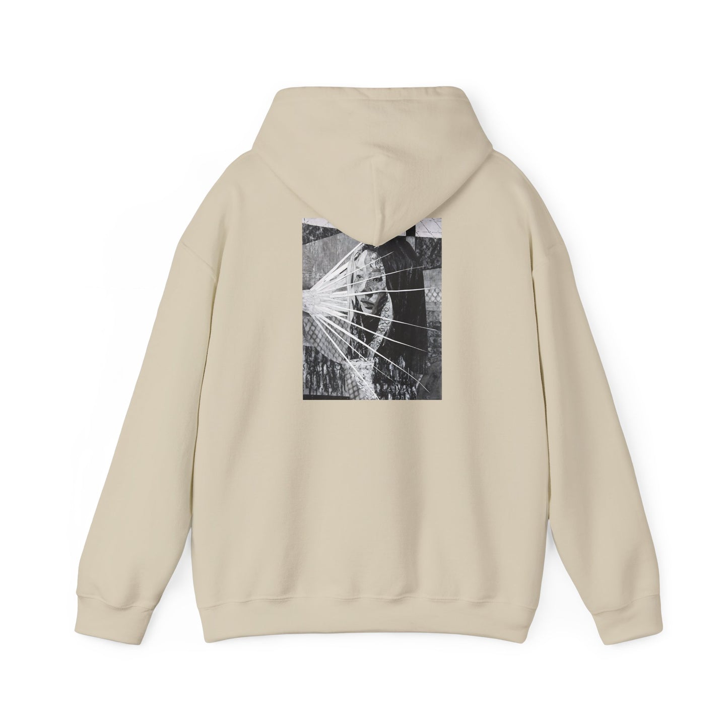 Self Portrait by Mika Black Hooded Sweatshirt - Unisex Heavy Blend™ Option 1