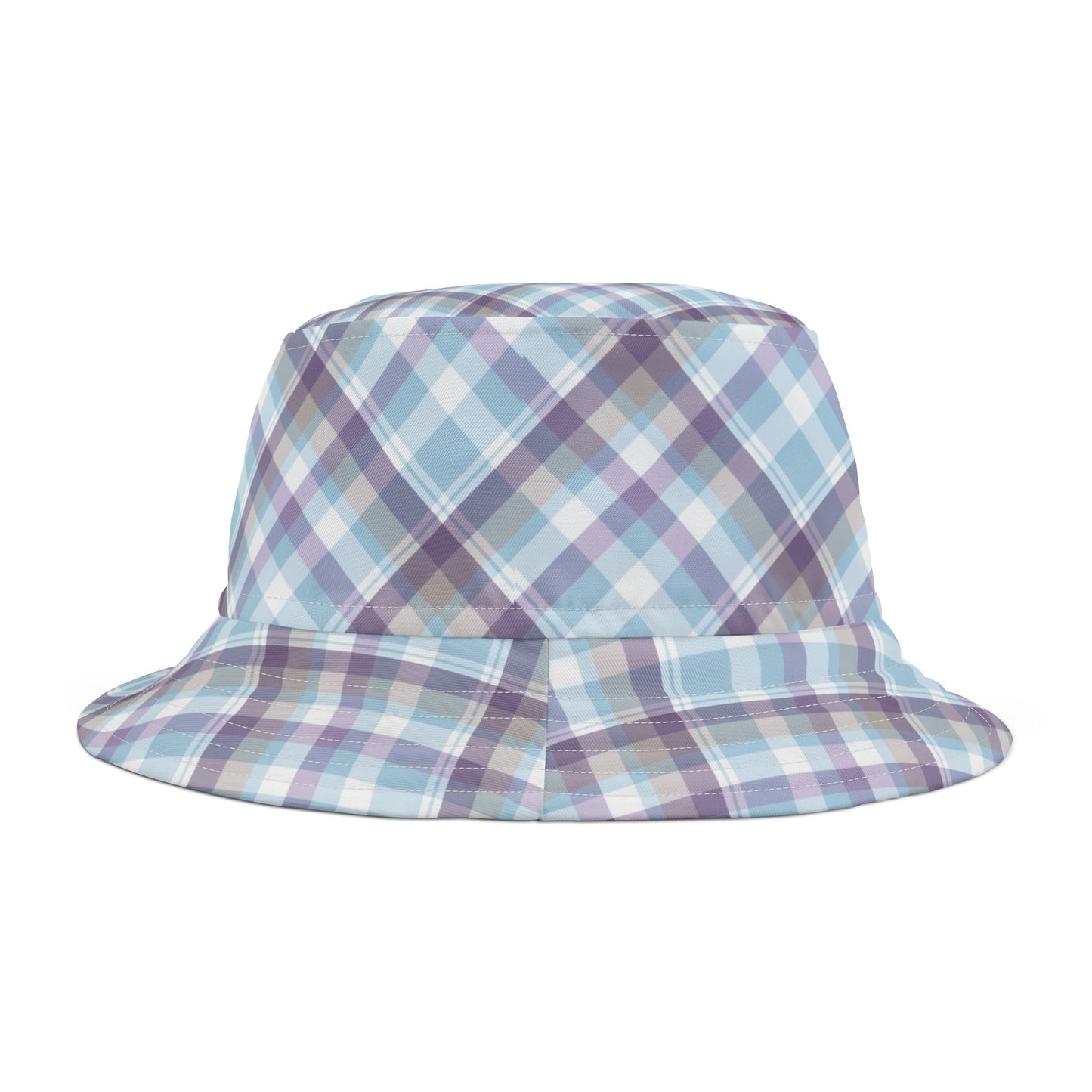 Sky Blue Pastel Gingham Bucket Hat