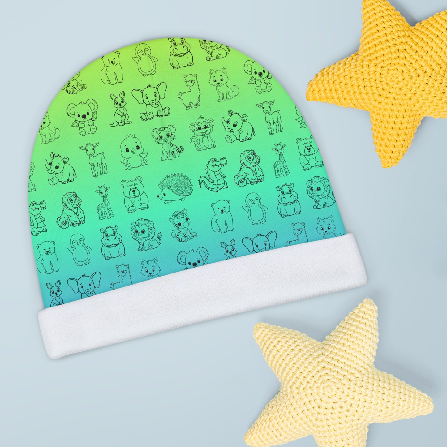 Lime Life Cute Animal Baby Beanie - Soft Cotton Hat for Infants & Toddlers