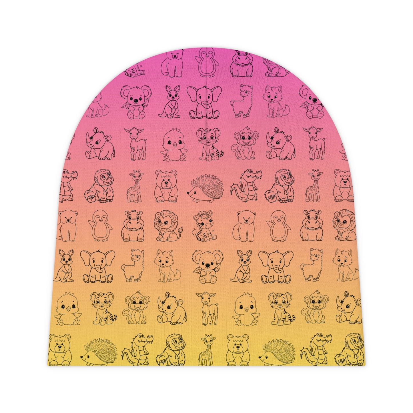 Bubble Gum Cute Animal Baby Beanie - Soft Cotton Hat for Infants & Toddlers