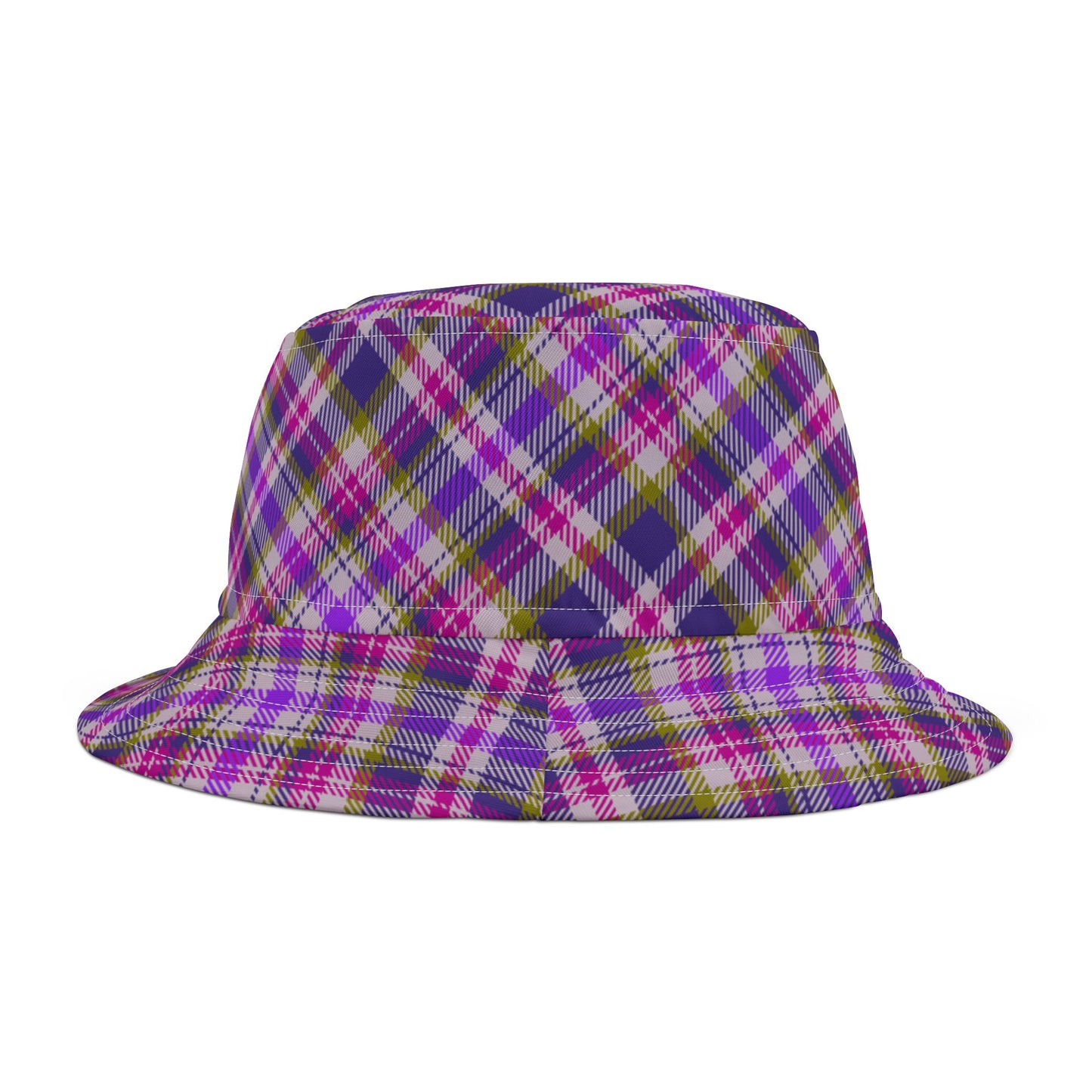 Sunset Purple Gingham Bucket Hat