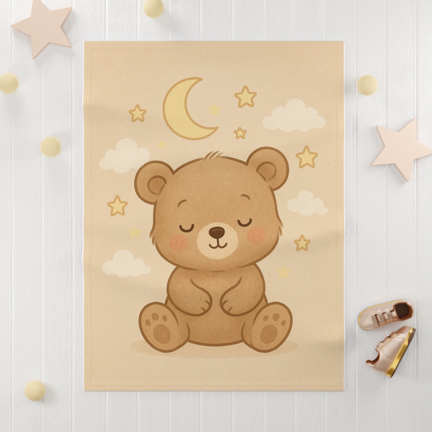 Cozy Baby Bear Fleece Baby Blanket