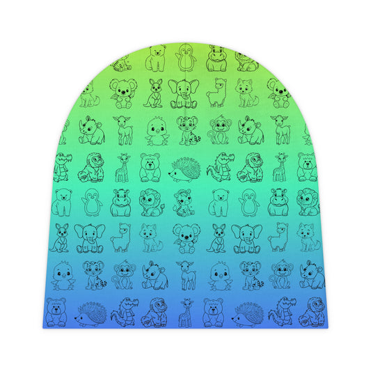 Lime Life Cute Animal Baby Beanie - Soft Cotton Hat for Infants & Toddlers