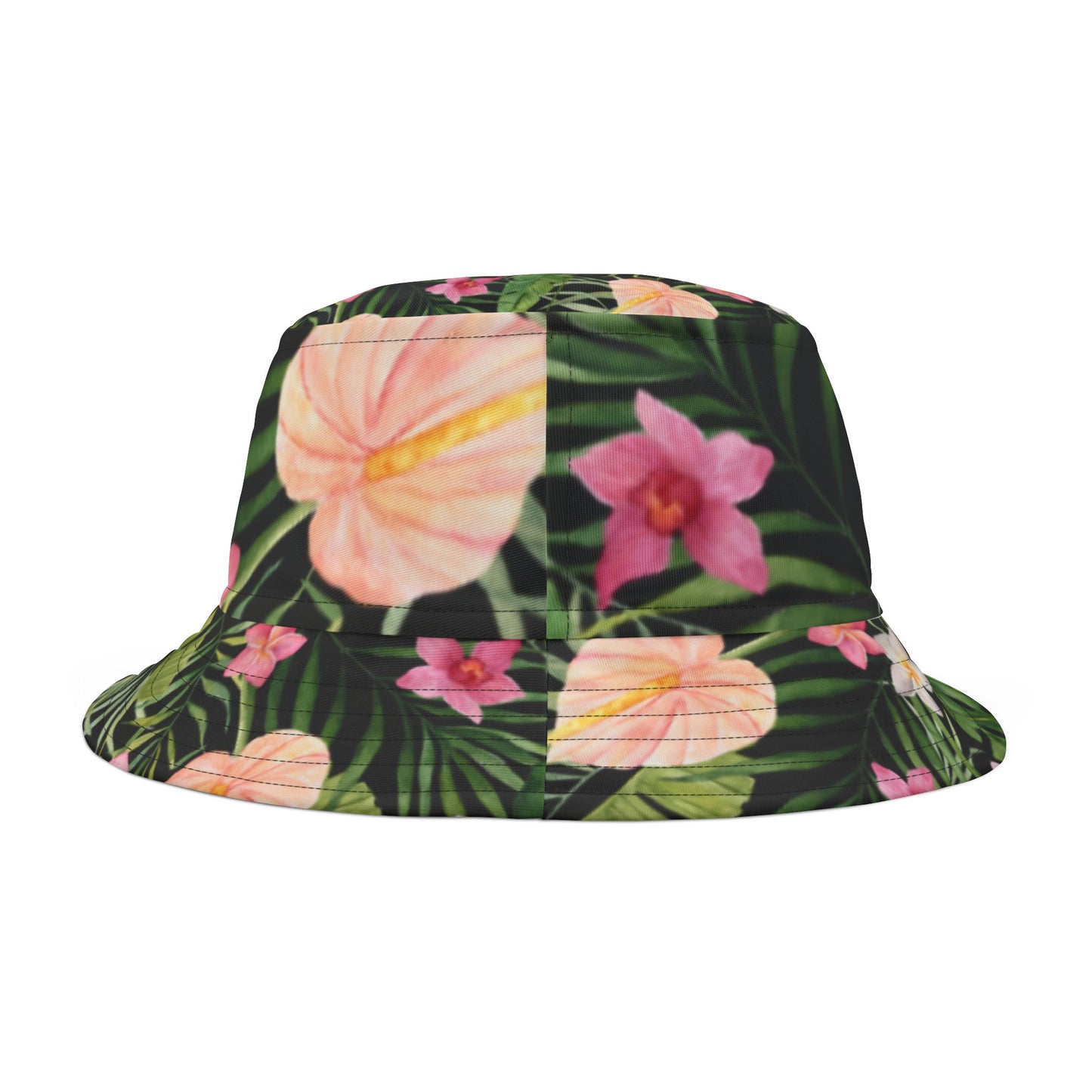 Island Vibes Floral & Palm Bucket Hat