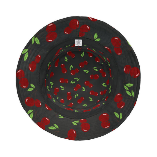 Stylish Cherry Print Bucket Hat