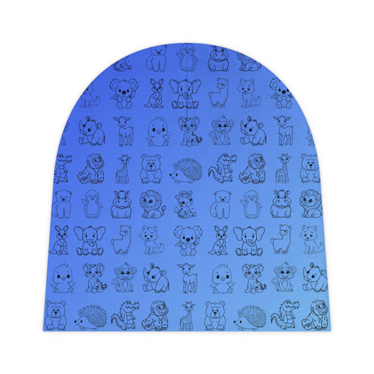 Night Sky Cute Animal Baby Beanie - Soft Cotton Hat for Infants & Toddlers