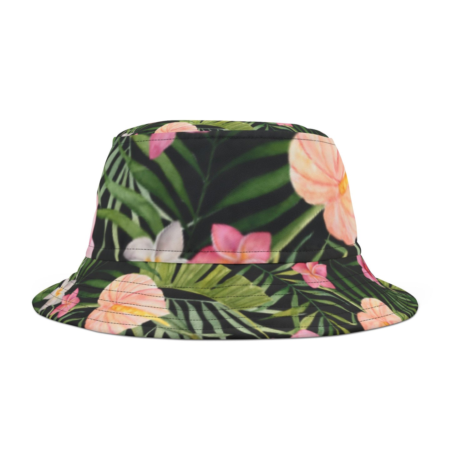 Island Vibes Floral & Palm Bucket Hat