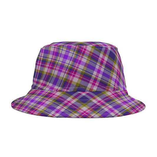 Sunset Purple Gingham Bucket Hat