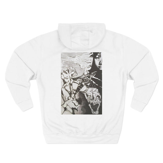 Metal Transparent by Mika Stylish Three-Panel Fleece Hoodie - Option 2