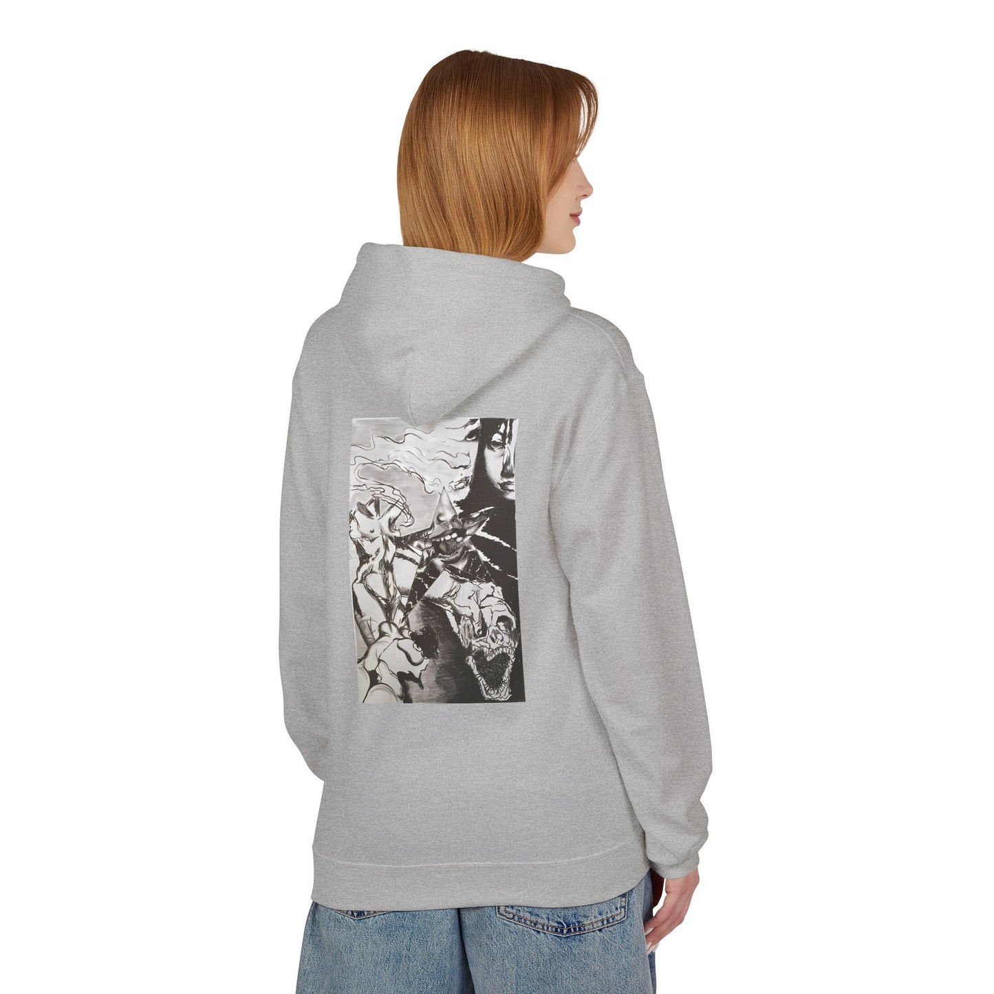 Metal Transparent by Mika Retro-Inspired Fleece Hoodie - Option 3