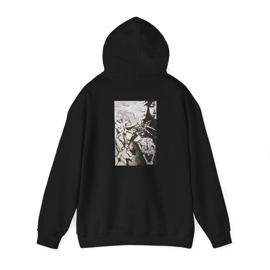 Metal Transparent by Mika Black Hooded Sweatshirt - Unisex Heavy Blend™ Option 1