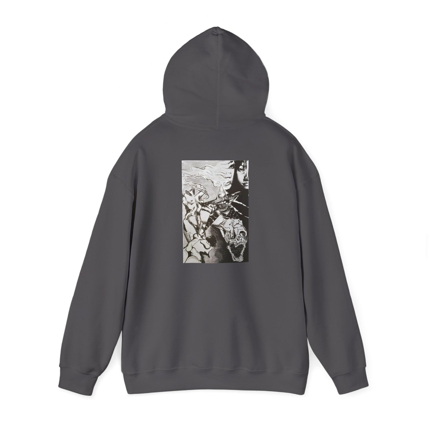 Metal Transparent by Mika Black Hooded Sweatshirt - Unisex Heavy Blend™ Option 1