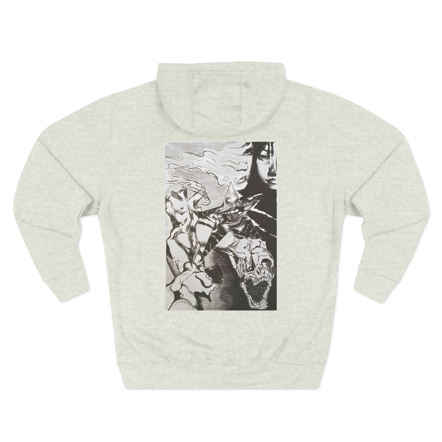 Metal Transparent by Mika Stylish Three-Panel Fleece Hoodie - Option 2