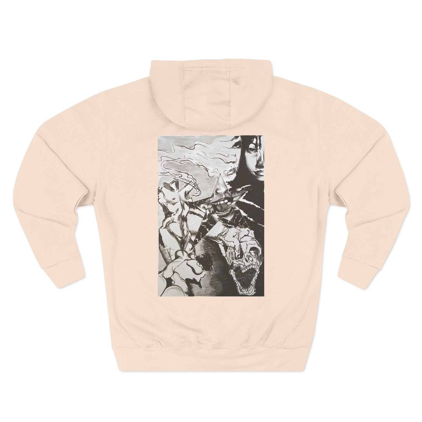 Metal Transparent by Mika Stylish Three-Panel Fleece Hoodie - Option 2