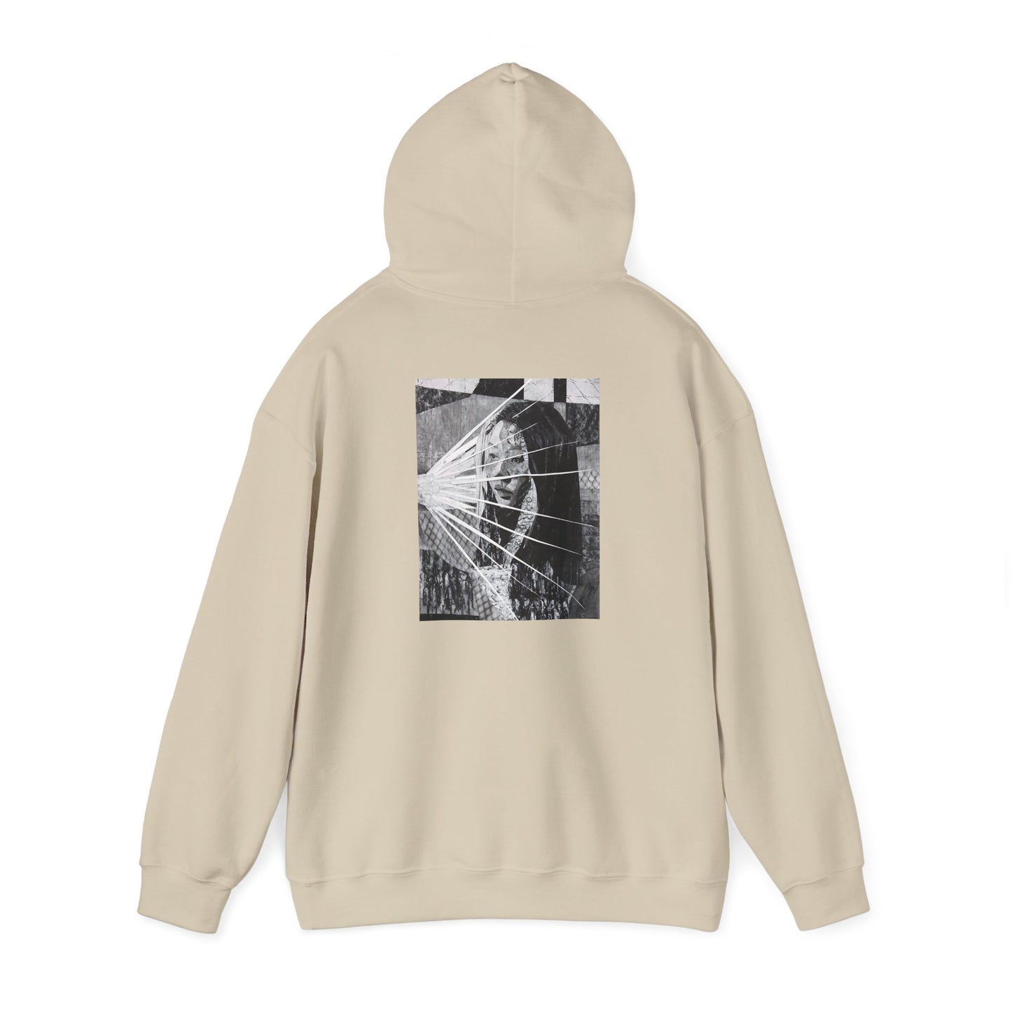 Self Portrait by Mika Black Hooded Sweatshirt - Unisex Heavy Blend™ Option 1