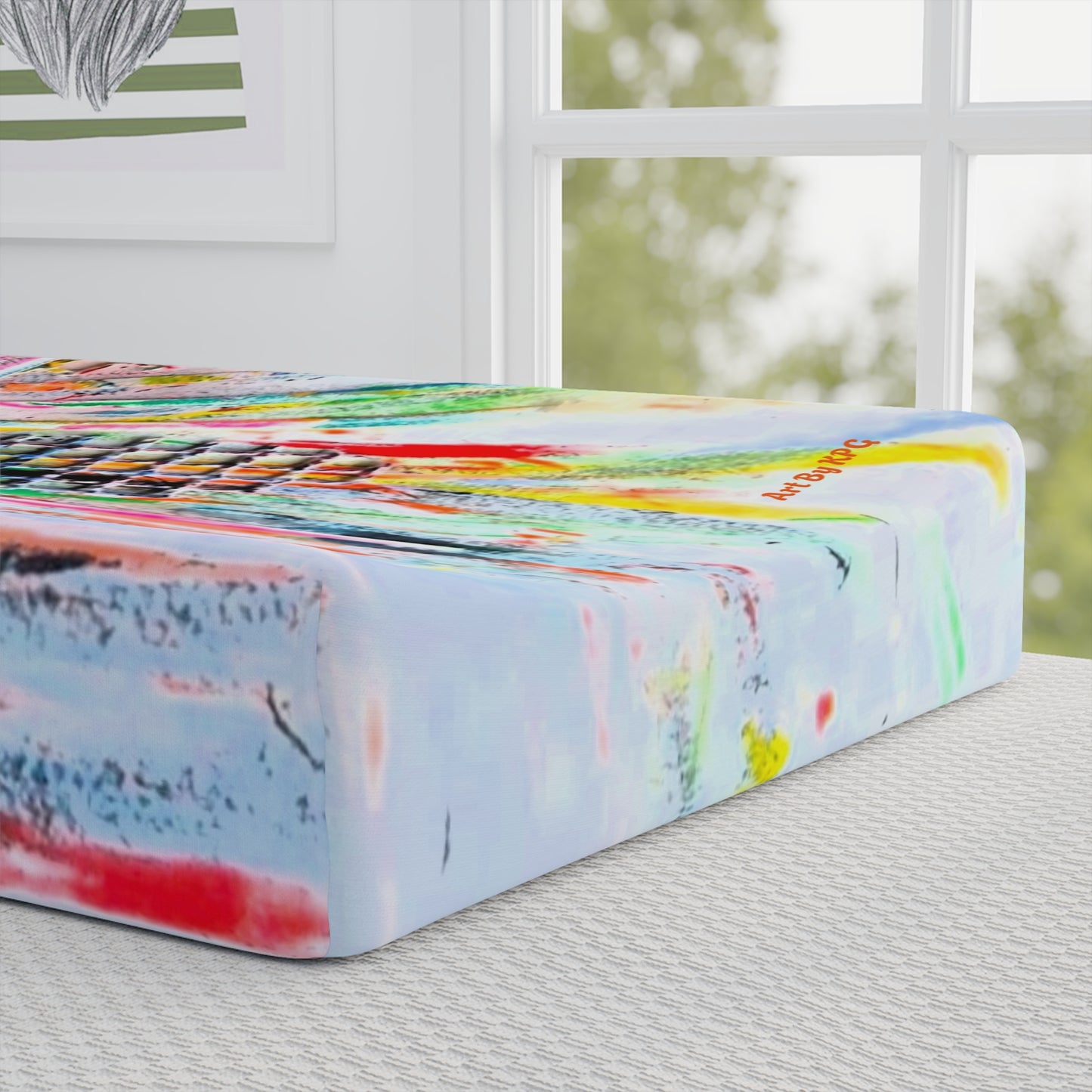 Colorful Abstract by Karen - Baby Changing Pad Cover