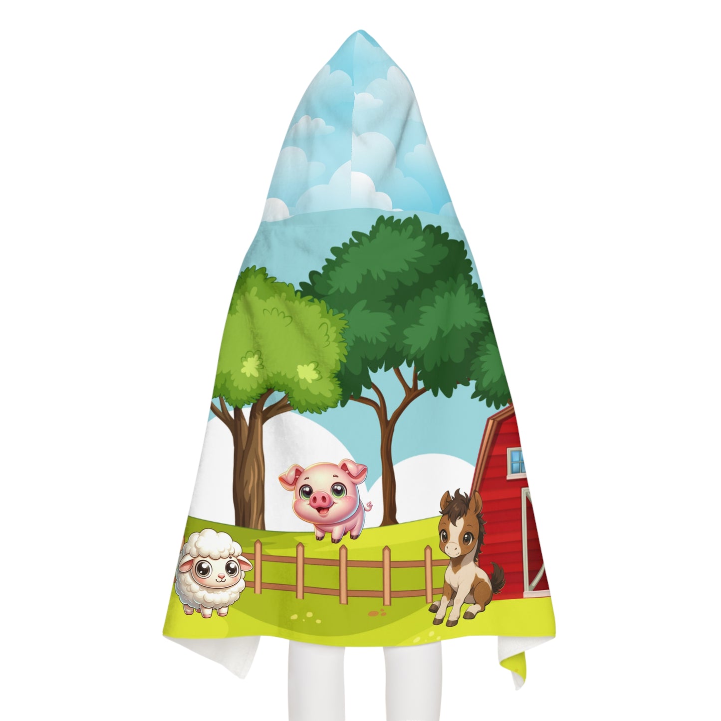 Adorable Farm Hooded Towel