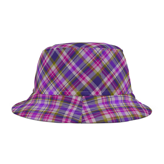 Sunset Purple Gingham Bucket Hat