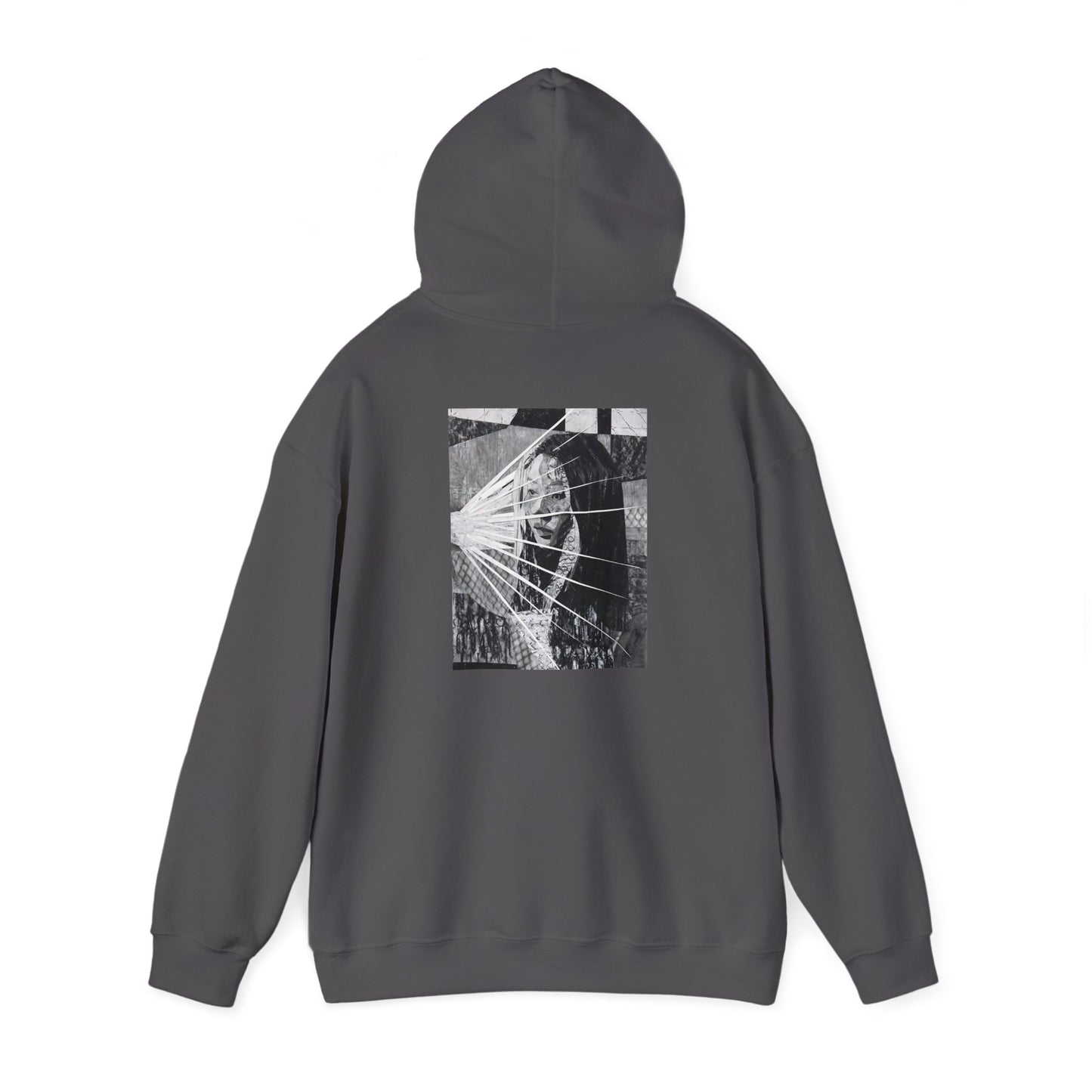 Self Portrait by Mika Black Hooded Sweatshirt - Unisex Heavy Blend™ Option 1