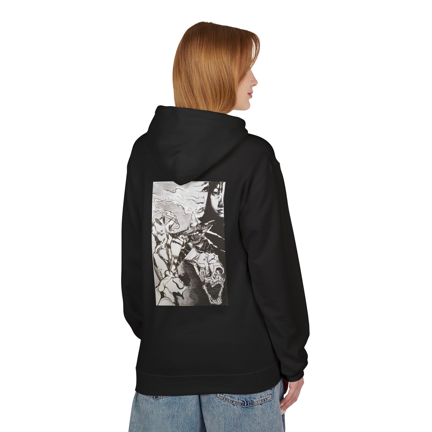 Metal Transparent by Mika Retro-Inspired Fleece Hoodie - Option 3