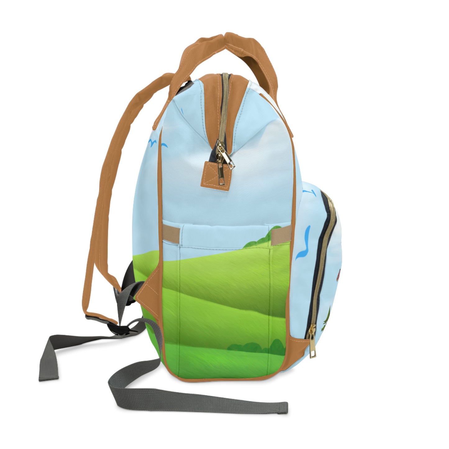 Rolling Hills Town Multifunctional Diaper Backpack