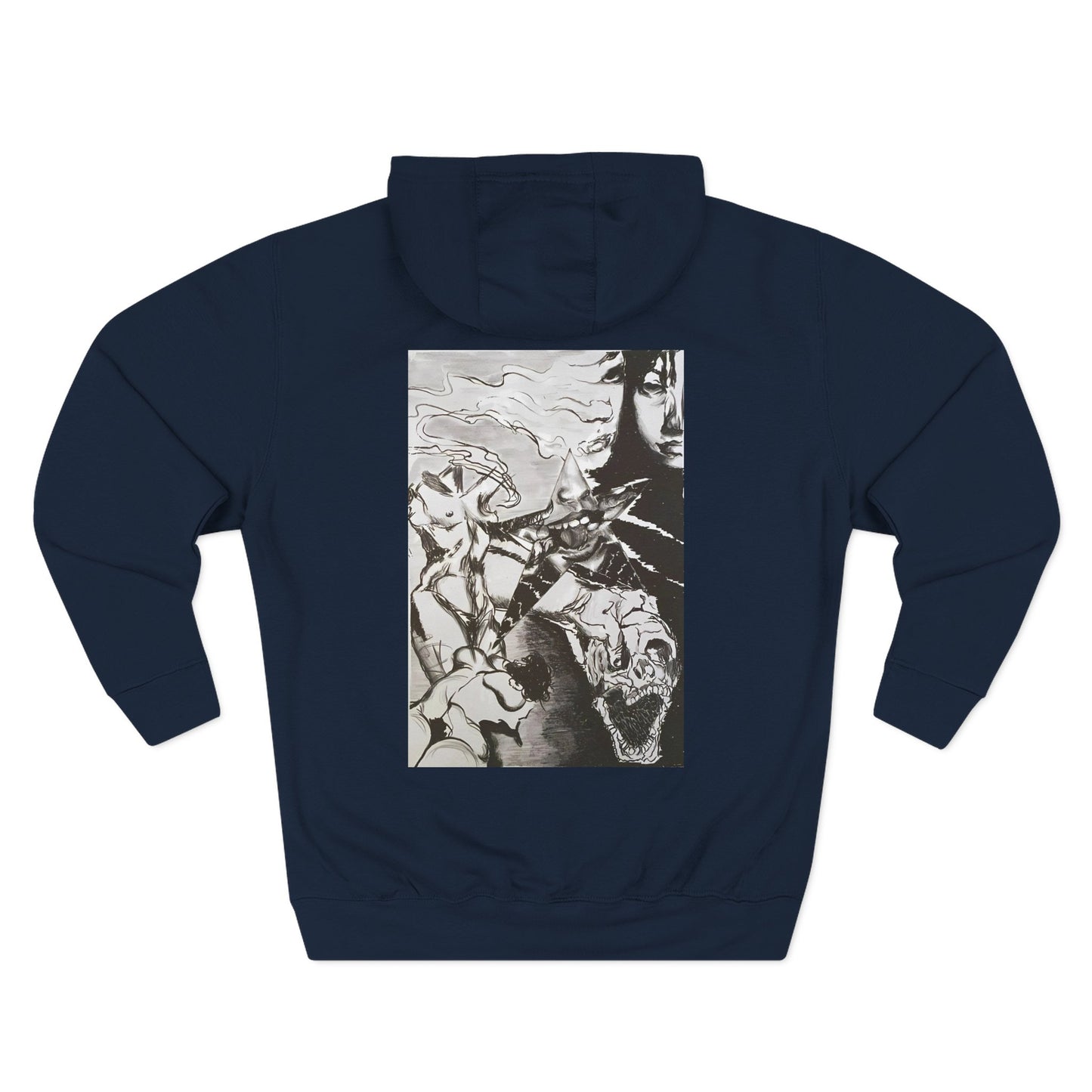 Metal Transparent by Mika Stylish Three-Panel Fleece Hoodie - Option 2