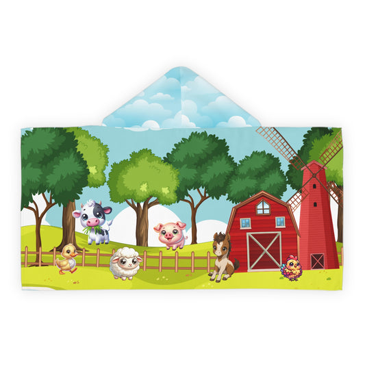 Adorable Farm Hooded Towel