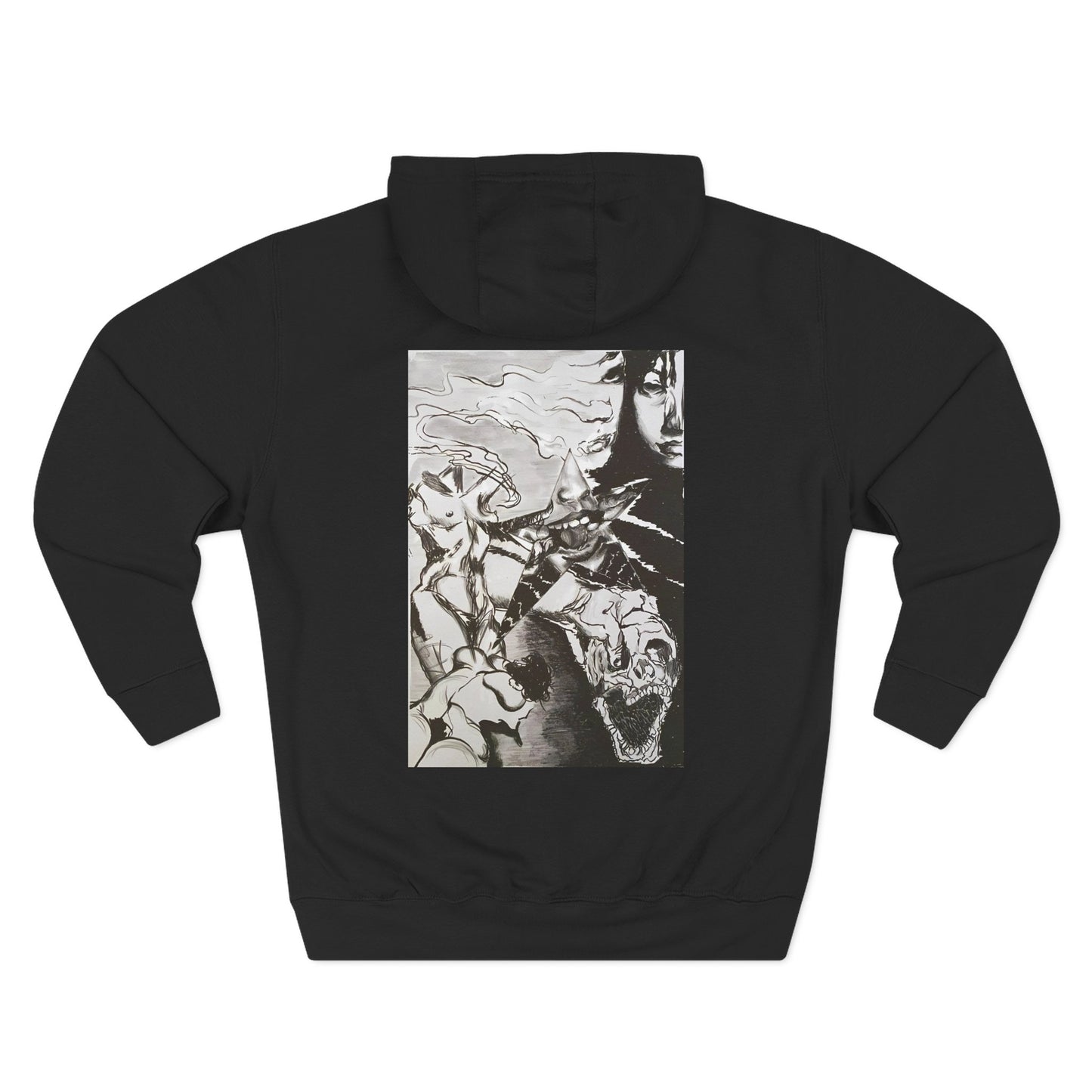 Metal Transparent by Mika Stylish Three-Panel Fleece Hoodie - Option 2