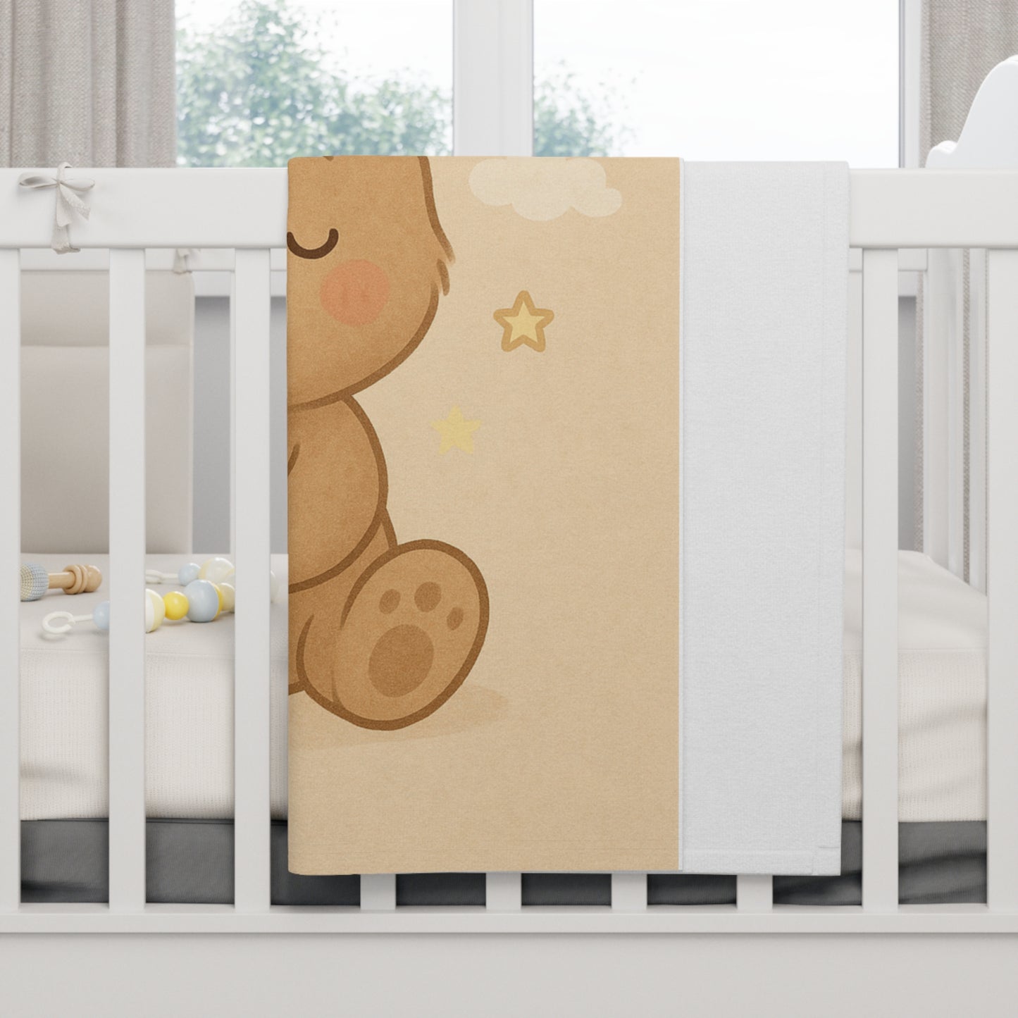 Cozy Baby Bear Fleece Baby Blanket