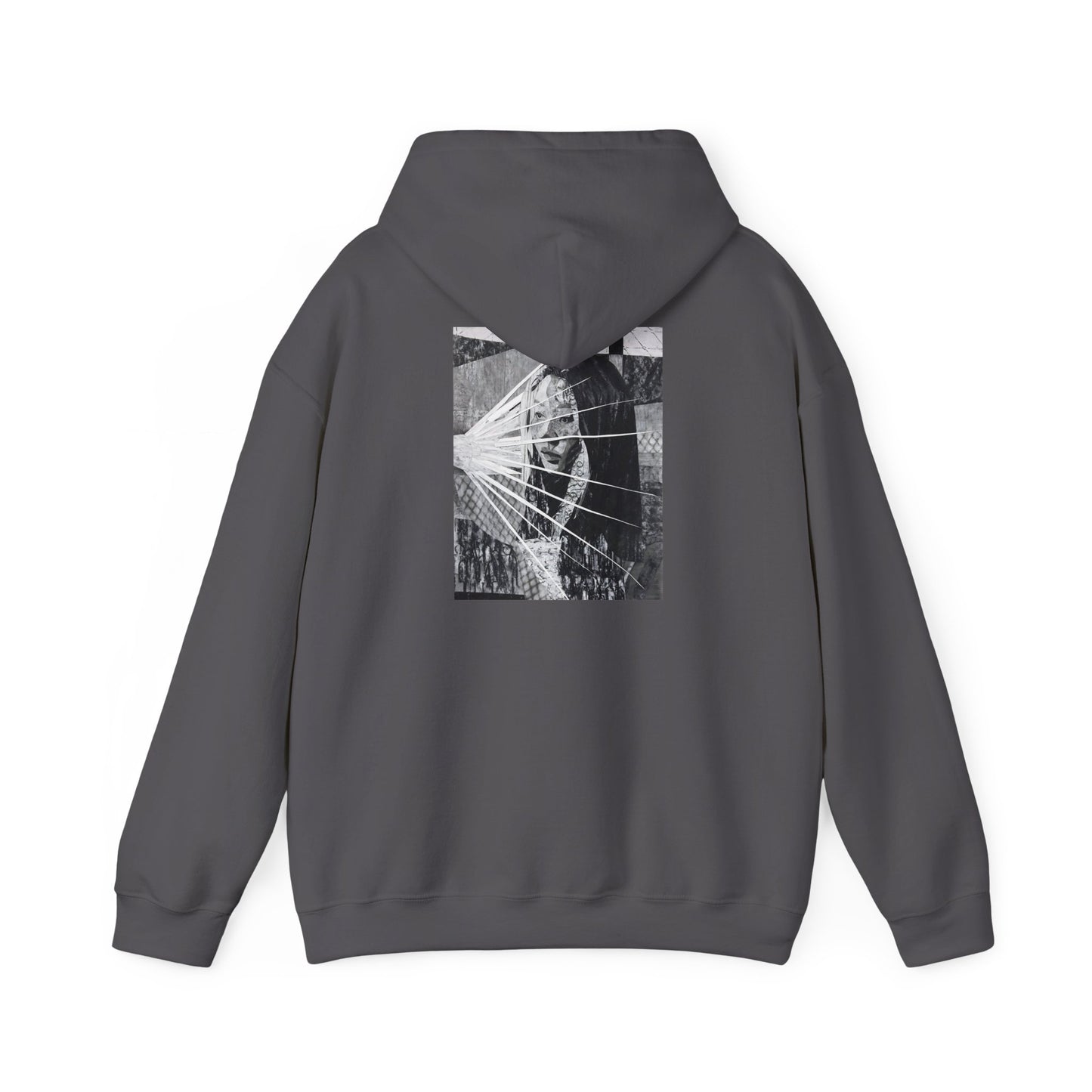 Self Portrait by Mika Black Hooded Sweatshirt - Unisex Heavy Blend™ Option 1