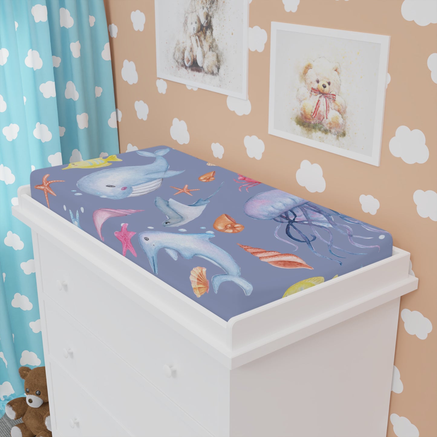 Into the Sea Baby Changing Pad Cover