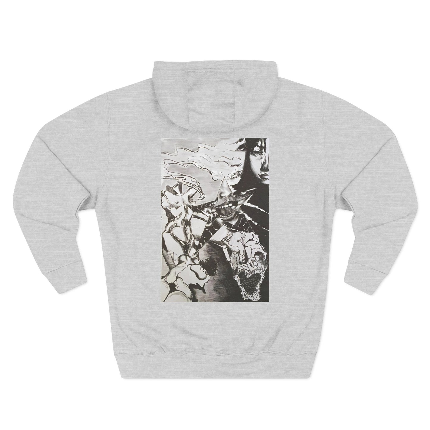 Metal Transparent by Mika Stylish Three-Panel Fleece Hoodie - Option 2