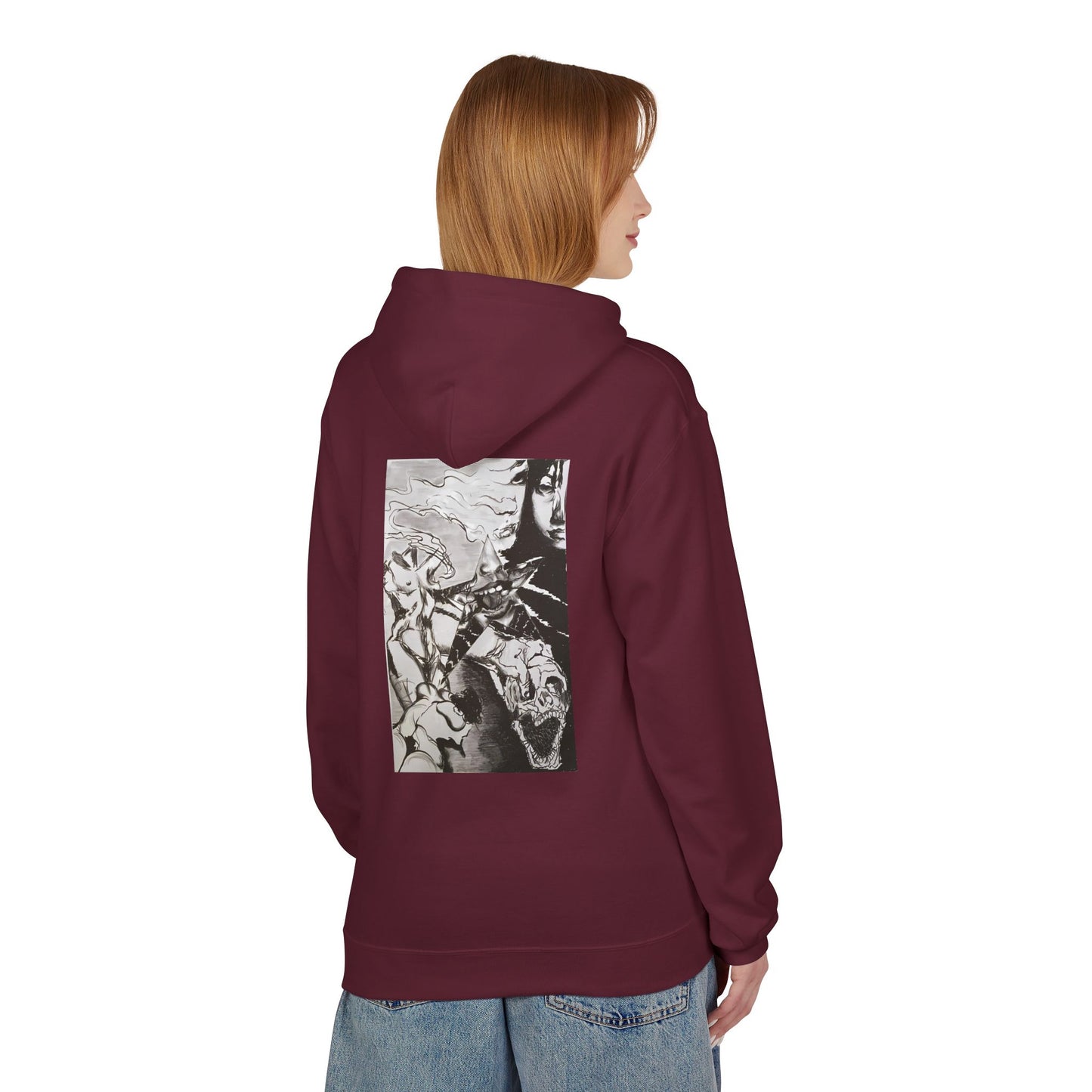 Metal Transparent by Mika Retro-Inspired Fleece Hoodie - Option 3