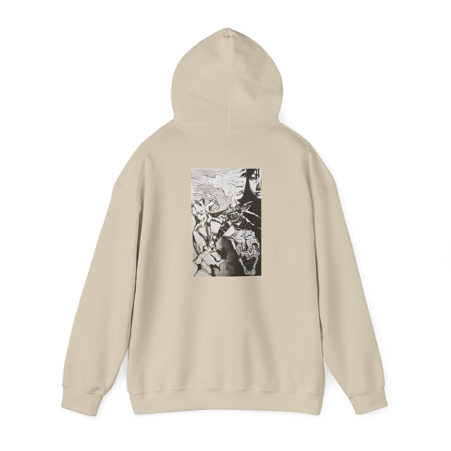 Metal Transparent by Mika Black Hooded Sweatshirt - Unisex Heavy Blend™ Option 1