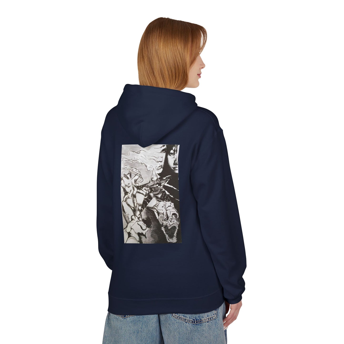 Metal Transparent by Mika Retro-Inspired Fleece Hoodie - Option 3