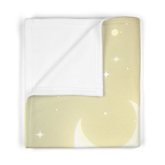 Cozy Sheep Themed Fleece Baby Blanket - Dreamy Moon Design