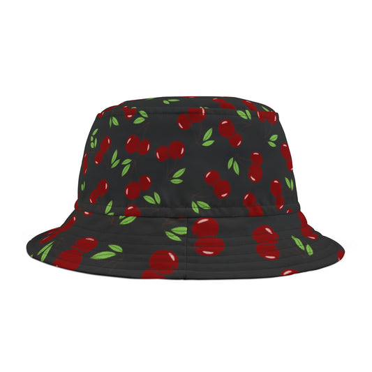 Stylish Cherry Print Bucket Hat